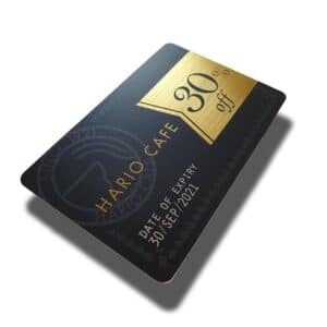 RFID-Chipkarte mit goldener Harline-Oberfläche, Rest mit individuellem Design bedruckt
